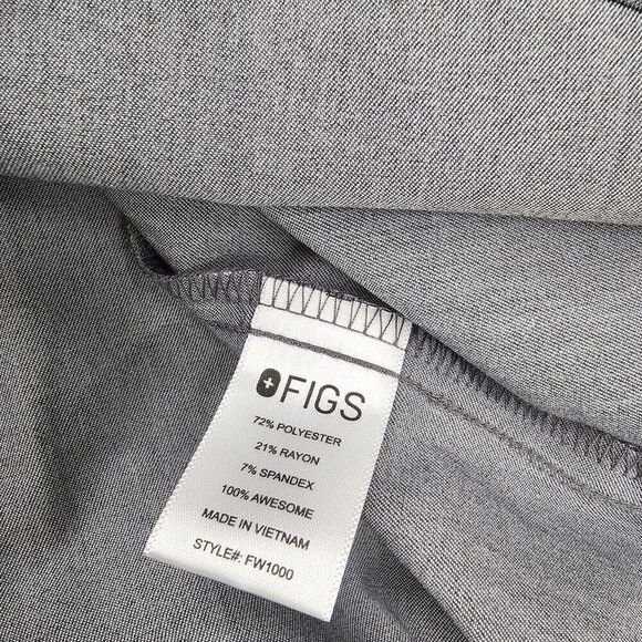 FIGS Graphite Grey Catarina One-Pocket Scrub Top Short Sleeve Women's Medium - Picture 7 of 7